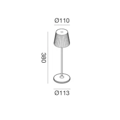 Lampade Da Tavolino Esterno-Gea Luce brillia lampada da tavolino led 3w 3000k ip54 rossa minimal