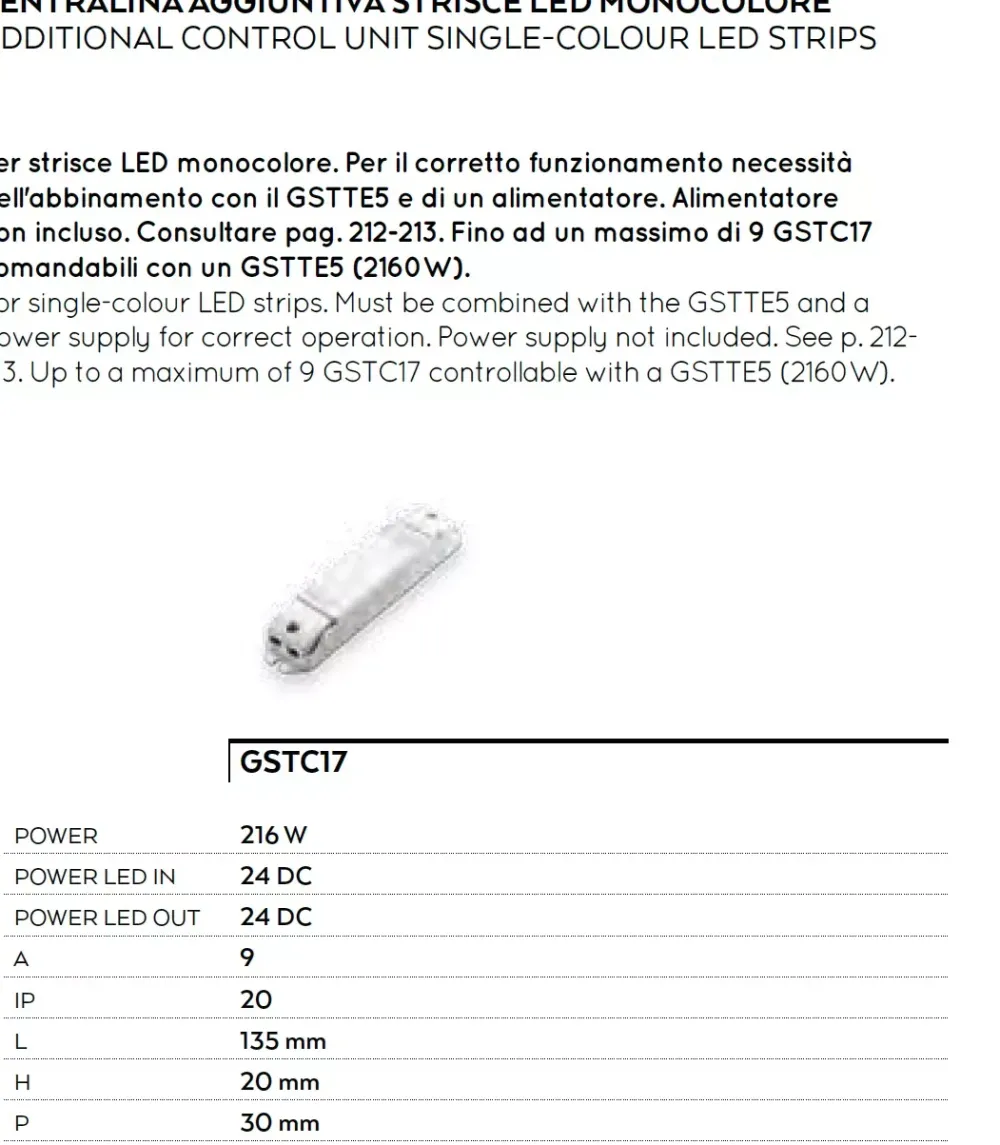 Strisce Led-Gea Luce centralina aggiuntiva per strisce led monocolore