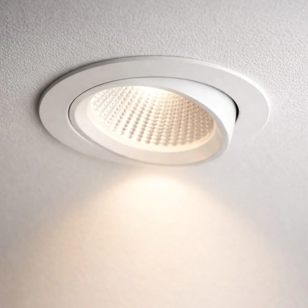 Faretti Da Incasso-Gea Luce chandra faretto da incasso led 20w 3000k orientabile bianco