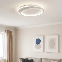 Plafoniere Moderne-Gea Luce christine plafoniera led 40w 3000k moderna bianca