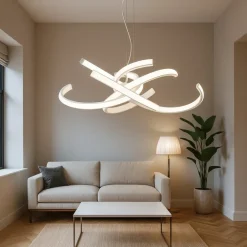 Lampadari Moderni-Gea Luce cinzia lampadario moderno led 46w 3000k bianco per salotto