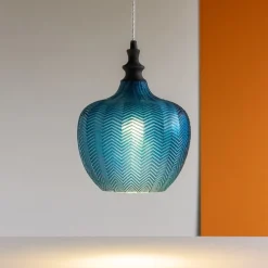 Lampade A Sospensione-Gea Luce cleofe lampada a sospensione colore blu