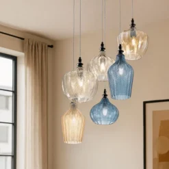 Lampadari Moderni-Gea Luce cleofe lampadario moderno paralumi colorati
