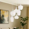 Lampadari Moderni-Gea Luce cleofe lampadario moderno bianco in vetro