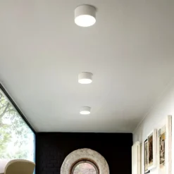 Plafoniere Moderne-Gea Luce cloe plafoniera da cucina led 12w 30000k rotonda bianca