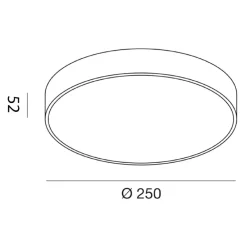 Plafoniere Moderne-Gea Luce cloe plafoniera rotonda led 30w 3000k bianca moderna