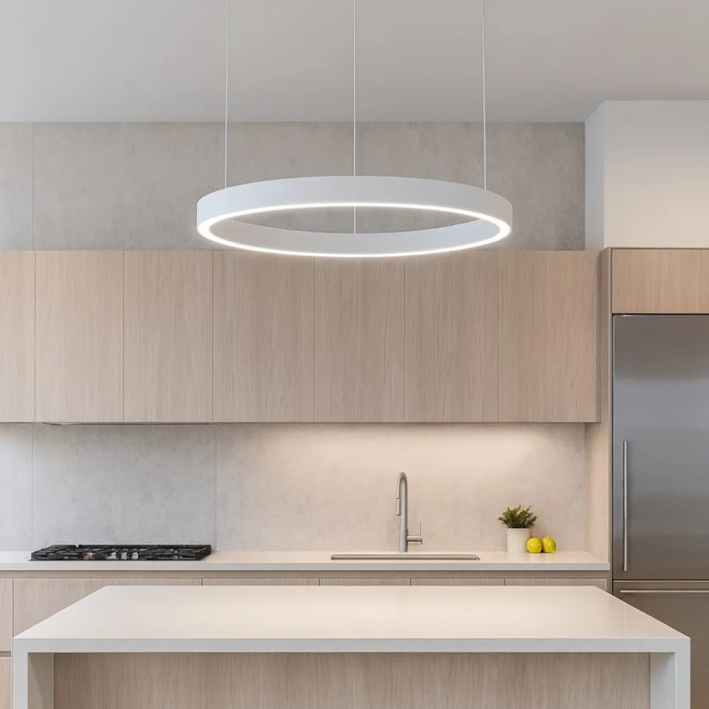 Lampadari Cucina-Gea Luce criseide lampadario cucina led 80w 3000k bianco rotondo
