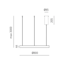 Lampadari Cucina-Gea Luce criseide lampadario cucina led 80w 3000k bianco rotondo