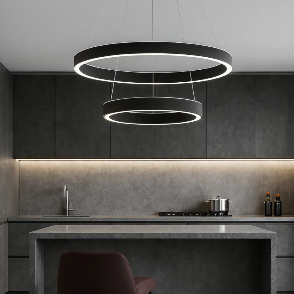 Lampadari Cucina-Gea Luce criseide lampadario cucina led 60w 3000k design minimal