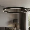 Lampadari Moderni-Gea Luce criseide lampadario moderno led 100w 3000k tondo per salotto