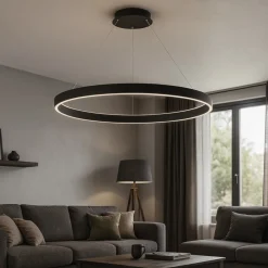Lampadari Moderni-Gea Luce criseide lampadario moderno led 100w 3000k tondo per salotto