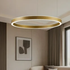 Lampadari Moderni-Gea Luce criseide lampadario moderno led 100w 3000k colore oro