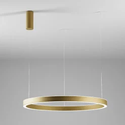 Lampadari Moderni-Gea Luce criseide lampadario moderno led 100w 3000k colore oro