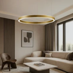 Lampadari Moderni-Gea Luce criseide lampadario moderno led 100w 3000k colore oro