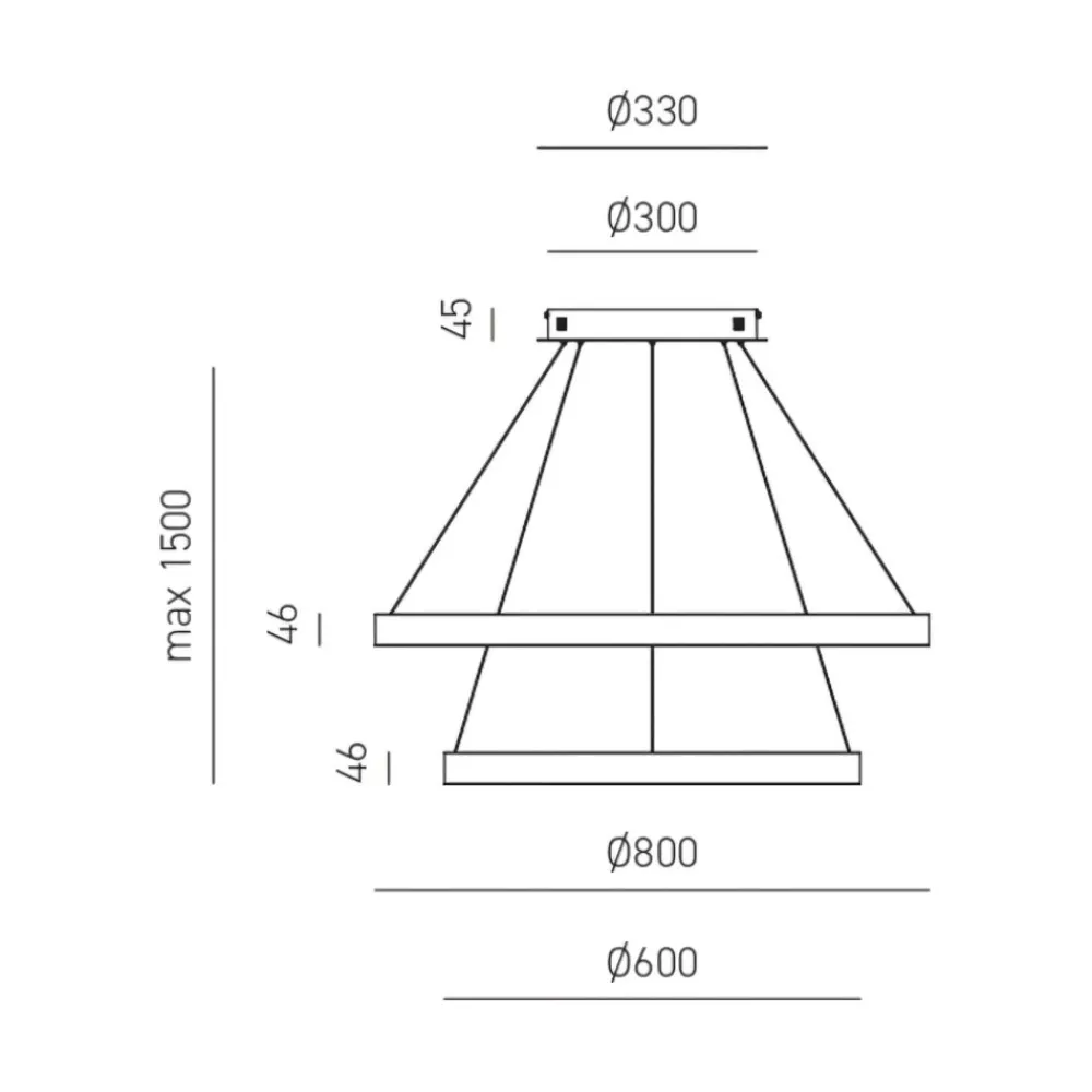 Lampadari Moderni-Gea Luce criseide lampadario moderno led 75w 3000k design minimal