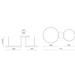 Lampadari Moderni-Gea Luce criseide lampadario moderno led 75w 3000k per soggiorno