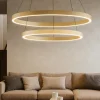Lampadari Moderni-Gea Luce criseide lampadario moderno led 75w 3000k circolare colore oro