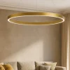 Lampadari Moderni-Gea Luce criseide lampadario moderno led 100w 3000k ad anello colore oro