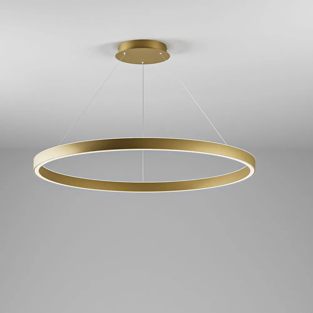 Lampadari Moderni-Gea Luce criseide lampadario moderno led 100w 3000k ad anello colore oro
