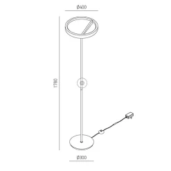 Lampade Da Terra-Gea Luce criseide piantana da terra led bianca 3000k