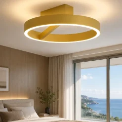 Plafoniere Moderne-Gea Luce criseide plafoniera per camera da letto oro led 3000k