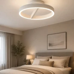 Plafoniere Moderne-Gea Luce criseide pp plafoniera camera da letto led 3000k bianca