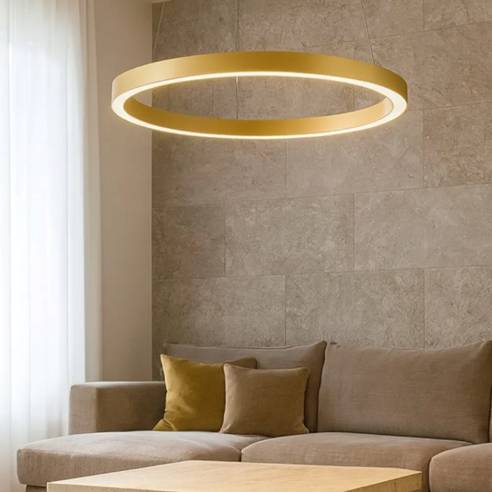 Lampadari Moderni-Gea Luce criseide s-g oro lampadario led 80w 3000k moderno