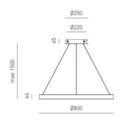 Lampadari Moderni-Gea Luce criseide s-g oro lampadario led 80w 3000k moderno