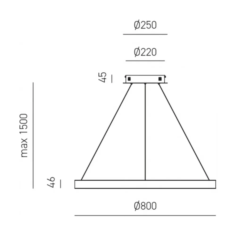 Lampadari Moderni-Gea Luce criseide s-g oro lampadario led 80w 3000k moderno