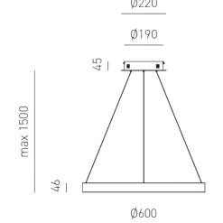 Lampadari Moderni-Gea Luce criseide s-p bianco led 60w 3000k lampadario moderno