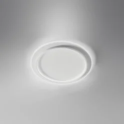 Plafoniere Moderne-Gea Luce dharma plafoniera moderna led 40w 3000k bianca doppio cerchio