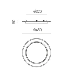 Plafoniere Moderne-Gea Luce dharma plafoniera moderna led 40w 3000k bianca doppio cerchio