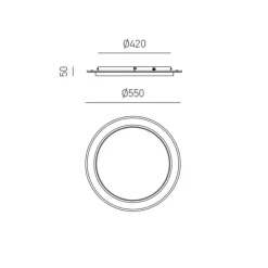 Plafoniere Moderne-Gea Luce dharma plafoniera moderna led 49w 3000k bianca circolare