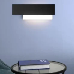 Applique Da Parete-Gea Luce doha applique led piccolo nero 15w 3000k