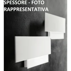 Applique Da Parete-Gea Luce doha applique led piccolo nero 15w 3000k
