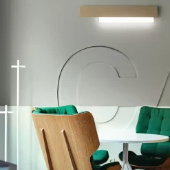 Applique Da Parete-Gea Luce doha 40cm applique design led moderna tortora