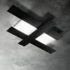 Plafoniere Moderne-Gea Luce doha plafoniera led 30w 3000k nbianco nera