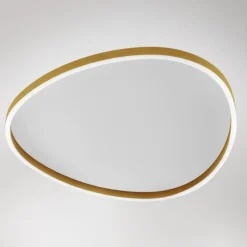 Plafoniere Moderne-Gea Luce ecaris oro plafoniera led 72w 3000k 4000k per soggiorno moderno