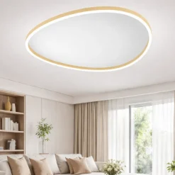Plafoniere Moderne-Gea Luce ecaris plafoniera moderna beige led biemissione per soggiorno