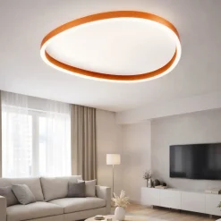 Plafoniere Moderne-Gea Luce ecaris plafoniera moderna color arancio led 3000k 4000k 60cm