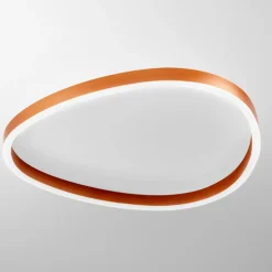 Plafoniere Moderne-Gea Luce ecaris plafoniera moderna color arancio led 3000k 4000k 60cm