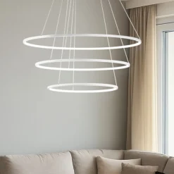 Lampadari Moderni-Gea Luce erika lampadario moderno led 128w 3000k per salotto