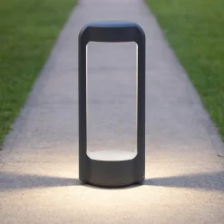Lampioni Da Giardino-Gea Luce eurus lampione da giardino led 4000k antracite h30 cm