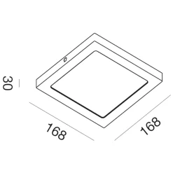 Plafoniere Moderne-Gea Luce faretto bianco led 12w 3000k per interni