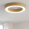 Plafoniere Moderne-Gea Luce flor plafoniera moderna led 50w 3000k tonda colore oro