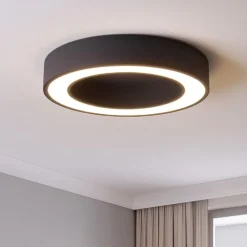 Plafoniere Moderne-Gea Luce flor plafoniera moderna led 30w 3000k nera per salotto