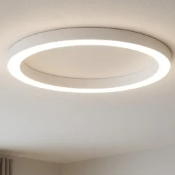 Plafoniere Moderne-Gea Luce flor plafoniera moderna led 80w 3000k rotonda bianca