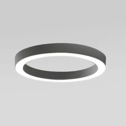 Plafoniere Moderne-Gea Luce flor plafoniera nera led 60w 3000k