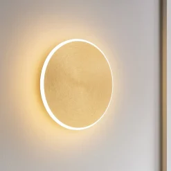 Applique Da Parete-Gea Luce fortuna applique da parete led 28w 3000k colore oro