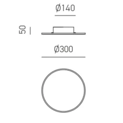 Applique Da Parete-Gea Luce fortuna applique da parete led 20w 3000k rotondo